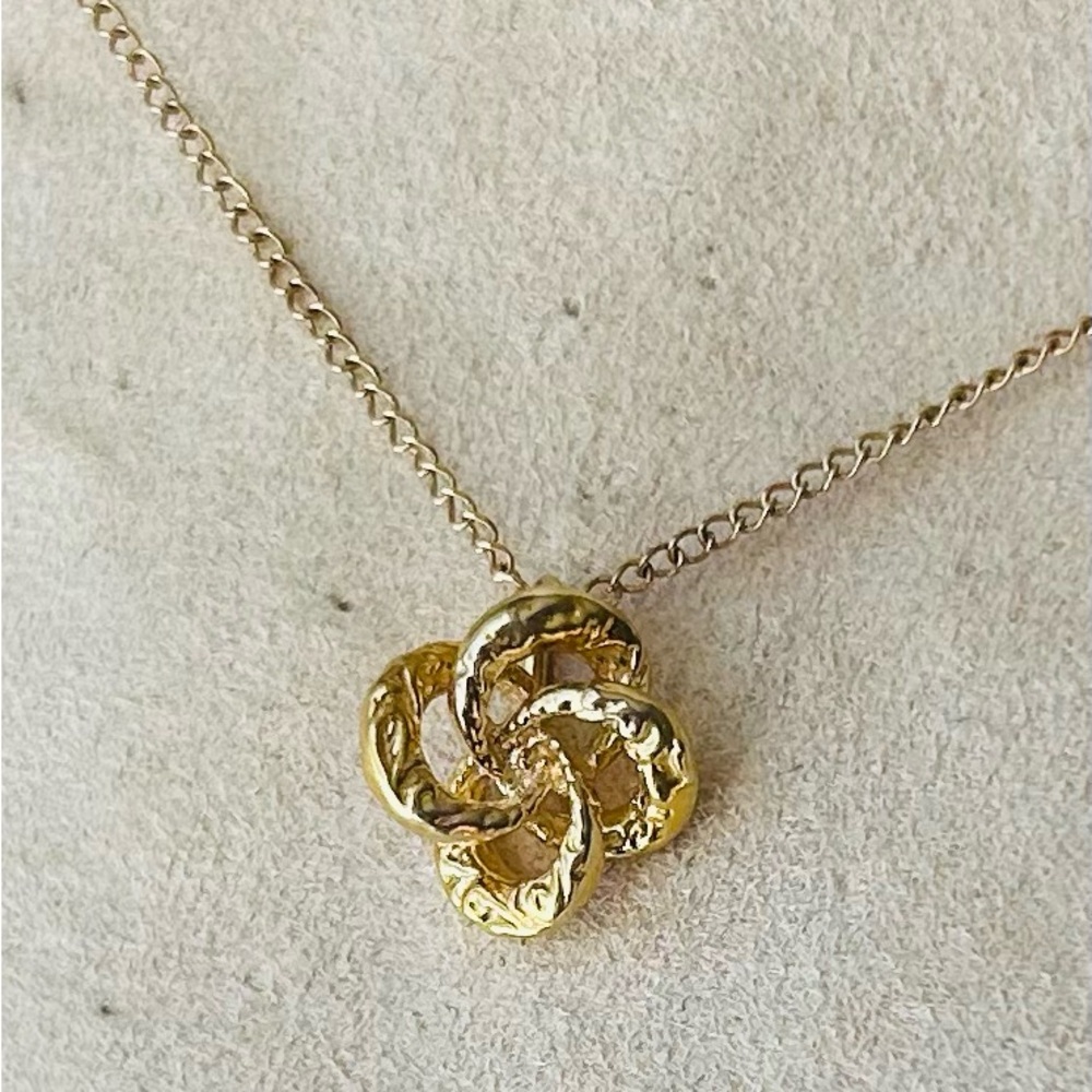 Antique 14k Love Knot Necklace